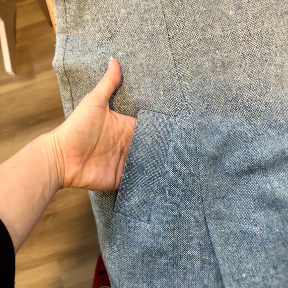 RARE Blue and Cream Tweed Minidress - Picture 12 of 12